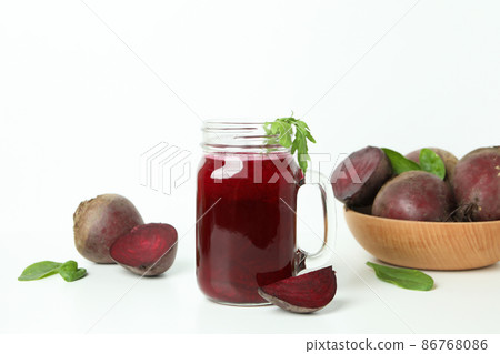 Concept of healthy drink with beetroot smoothie 86768086