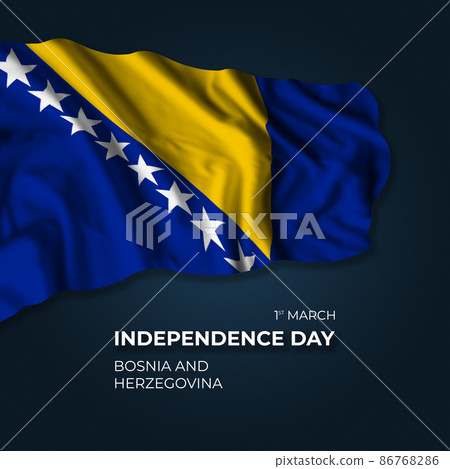 Bosnia and Herzegovina independence day greetings card 86768286