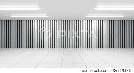 empty white production hall laboratory science lab technology 3d render illustration 86769388