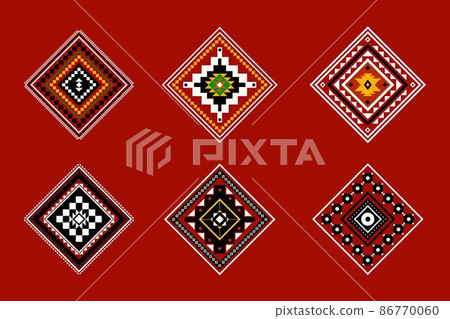 Geometric ethnic oriental seamless pattern - Stock Illustration  [86770060] - PIXTA