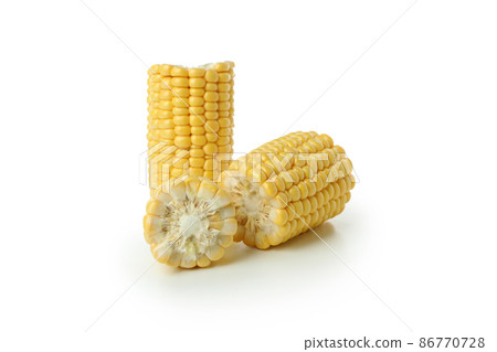 Fresh raw corn isolated on white background Fresh raw corn isolated on white background 86770728