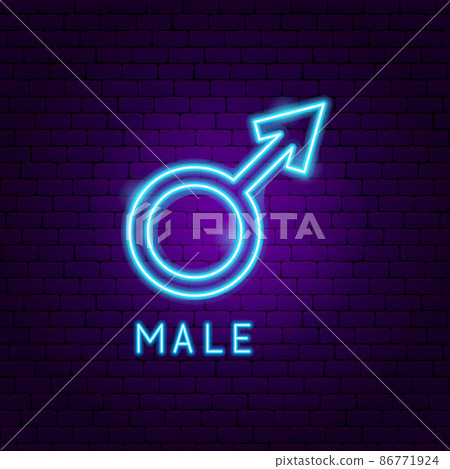 Male Gender Neon Label 86771924