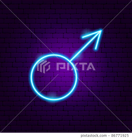 Male Neon Sign - Stock Illustration [86771925] - PIXTA