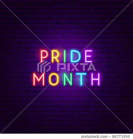 Pride Month Neon Text 86771950