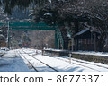 冬季的渡瀨谷鐵路 86773371