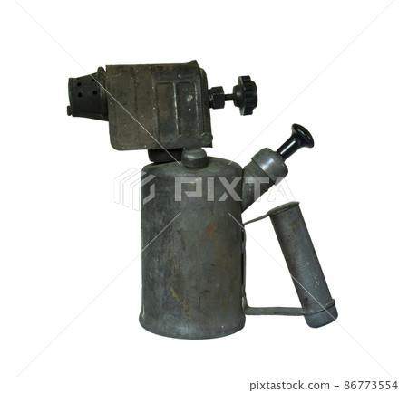 An old blowtorch insulated on a white background An old blowtorch insulated on a white background 86773554