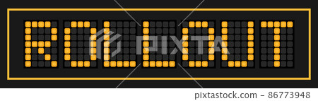 Orange color led in word rollout on black background 86773948