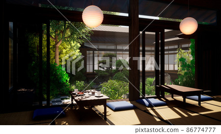 Japanese-style cafe, spring afternoon 86774777