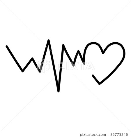 Line of hearts in the form of a logotype on a white background 86775246