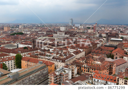 Aerial view of central Turin, Italy Aerial view of central Turin, Italy 86775299