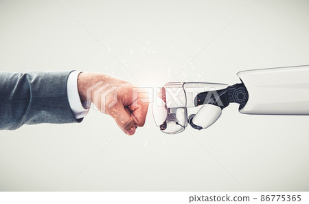 Future artificial intelligence and machine learning for AI droid robot or cyborg Future artificial intelligence and machine learning for AI droid robot or cyborg 86775365