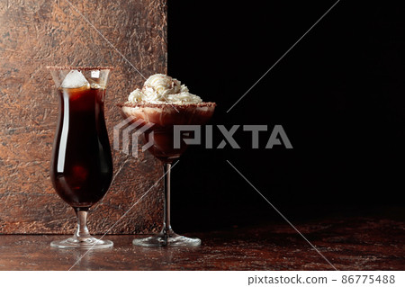 Cold coffee and chocolate cocktails. Cold coffee and chocolate cocktails. 86775488