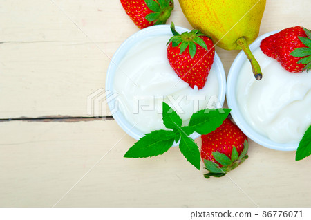 fruits and yogurt fruits and yogurt 86776071