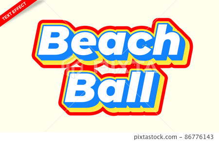 colorful beach ball text effect design colorful beach ball text effect design 86776143