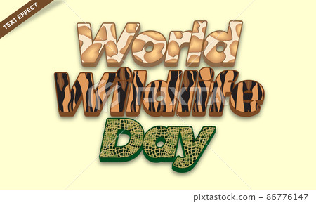 world wildlife day text effect design world wildlife day text effect design 86776147