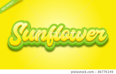 yellow flower sunflower colorful text effect yellow flower sunflower colorful text effect 86776149
