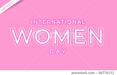 international women's day pink feminine text effect design 86776152