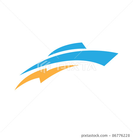 thunderbolt fast with boat logo design, vector graphic symbol icon illustration creative idea thunderbolt fast with boat logo design, vector graphic symbol icon illustration creative idea 86776228