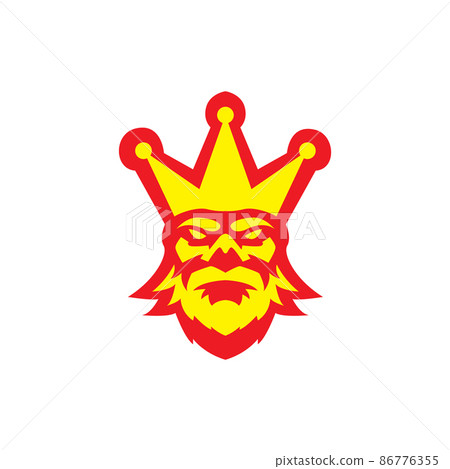 colorful old man beard with crown logo design, vector graphic symbol icon illustration creative idea colorful old man beard with crown logo design, vector graphic symbol icon illustration creative idea 86776355