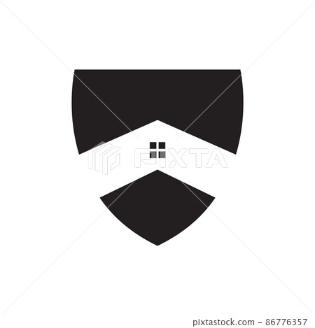 shield with home shape logo design, vector graphic symbol icon illustration creative idea shield with home shape logo design, vector graphic symbol icon illustration creative idea 86776357
