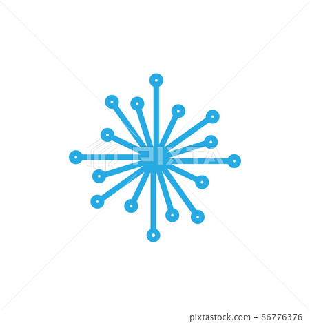line connect dot technology logo design, vector graphic symbol icon illustration creative idea 86776376