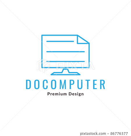 paper document desktop logo design, vector graphic symbol icon illustration creative idea 86776377