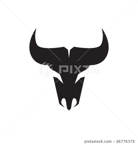isolated black skull cow shape logo design, vector graphic symbol icon illustration creative idea isolated black skull cow shape logo design, vector graphic symbol icon illustration creative idea 86776378