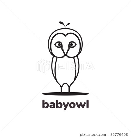 line little Barn owl logo design vector graphic symbol icon illustration creative idea line little Barn owl logo design vector graphic symbol icon illustration creative idea 86776408
