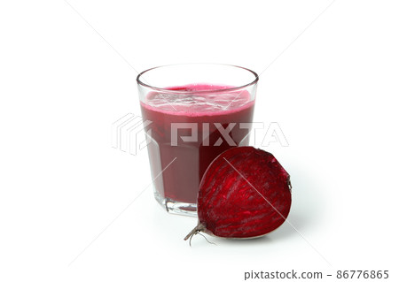 Fresh beetroot smoothie isolated on white background Fresh beetroot smoothie isolated on white background 86776865