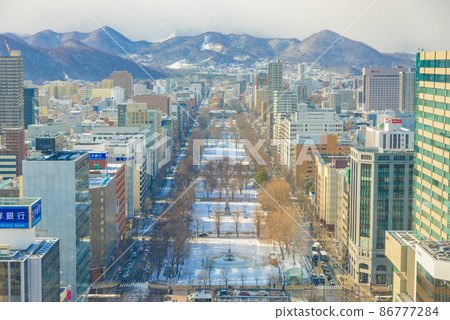 [Hokkaido] Sapporo / cityscape, winter scenery, snow scenery 86777284