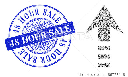 Textured 48 Hour Sale Badge and Triangle Send Up Mosaic Textured 48 Hour Sale Badge and Triangle Send Up Mosaic 86777448