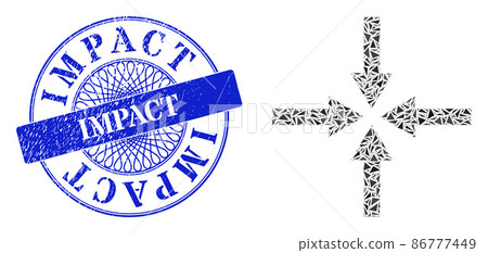 Textured Impact Stamp Seal and Triangle Impact Arrows Mosaic Textured Impact Stamp Seal and Triangle Impact Arrows Mosaic 86777449