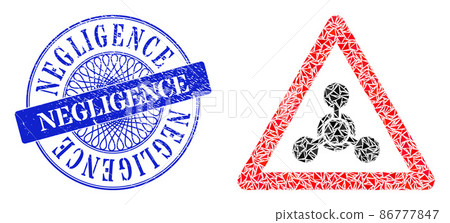 Distress Negligence Badge and Triangle Chemical Warning Mosaic Distress Negligence Badge and Triangle Chemical Warning Mosaic 86777847