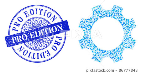Grunge Pro Edition Badge and Triangle Gear Mosaic Grunge Pro Edition Badge and Triangle Gear Mosaic 86777848
