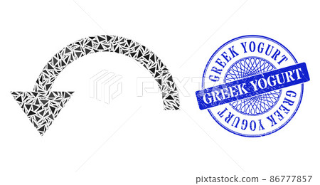 Grunge Greek Yogurt Seal and Triangle Rotate Ccw Mosaic Grunge Greek Yogurt Seal and Triangle Rotate Ccw Mosaic 86777857