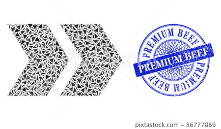Distress Premium Beef Badge and Triangle Shift Right Mosaic 86777869