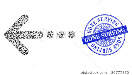 Scratched Gone Surfing Badge and Triangle Send Left Mosaic Scratched Gone Surfing Badge and Triangle Send Left Mosaic 86777870