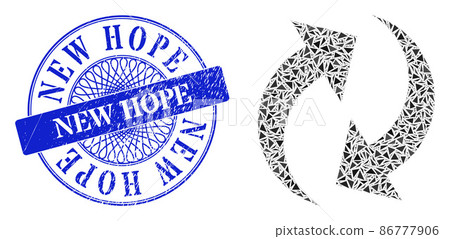 Scratched New Hope Stamp Seal and Triangle Refresh Mosaic Scratched New Hope Stamp Seal and Triangle Refresh Mosaic 86777906