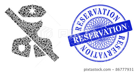 Distress Reservation Seal and Triangle No Police Guard Mosaic Distress Reservation Seal and Triangle No Police Guard Mosaic 86777931