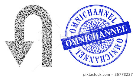 Rubber Omnichannel Badge and Triangle Turn Back Mosaic Rubber Omnichannel Badge and Triangle Turn Back Mosaic 86778227