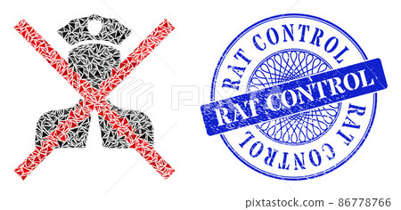 Distress Rat Control Stamp and Triangle Cancel Policeman Mosaic Distress Rat Control Stamp and Triangle Cancel Policeman Mosaic 86778766