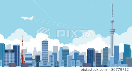 摩天大樓大城市背景素材 摩天大樓大城市背景素材 86779712