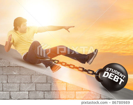 The student in loan and expensive education concept The student in loan and expensive education concept 86780989
