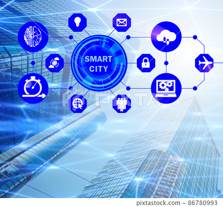 Concept of smart city and internet of things Concept of smart city and internet of things 86780993