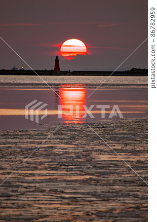 釧路港，冬天的日落 86782959