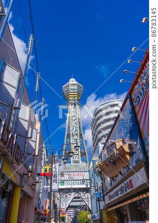 通天閣和大阪的新世界 通天閣和大阪的新世界 86783145