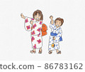 Children dancing at the summer festival 86783162