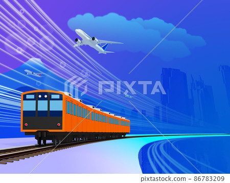 Let's go by train! Travel travel 86783209