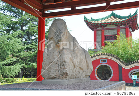 Silk Road China Hexi Corridor Shaanxi Province Xianyang Maoling Museum Stone Beast Silk Road China Hexi Corridor Shaanxi Province Xianyang Maoling Museum Stone Beast 86783862