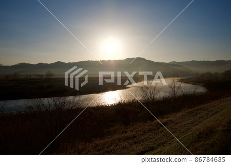 Maruyama River sunrise Maruyama River sunrise 86784685